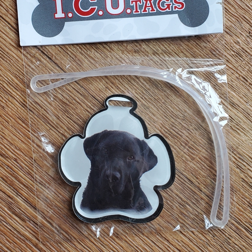 New Black Lab Dog Luggage ID Tag